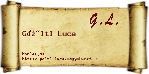 Göltl Luca névjegykártya